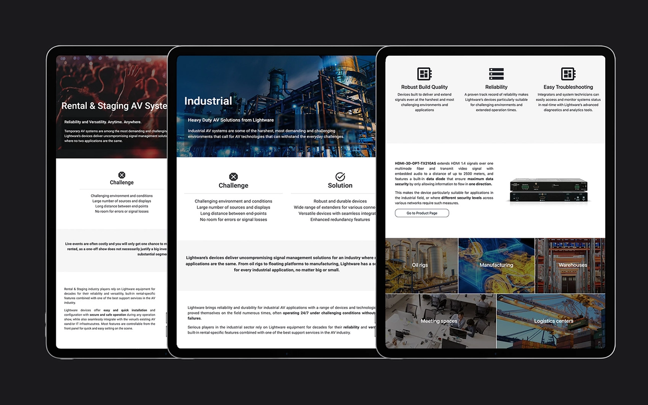 Market landing pages project 